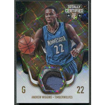 2015/16 Totally Certified #TCMAW Andrew Wiggins Materials Gold Patch #03/10