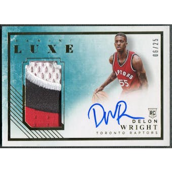 2015/16 Panini Luxe #RMDWT Delon Wright Rookie Patch Auto #06/25