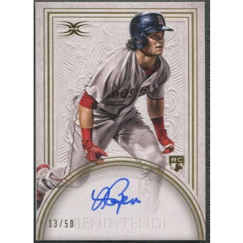 2017 Topps Definitive Collection #DCRAAB Andrew Benintendi Rookie Auto #13/50