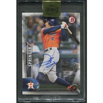 2017 Topps Archives Signature Series #36 George Springer '16 Bowman Auto #77/99