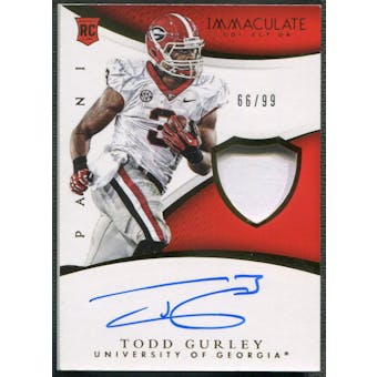 2015 Immaculate Collection Collegiate Multisport #307 Todd Gurley Rookie Patch Auto #66/99