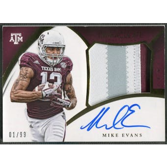 2015 Immaculate Collection Collegiate Multisport #44 Mike Evans Premium Patch Auto #01/99