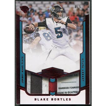 2017 Panini Plates and Patches #12 Blake Bortles Red Patch Tag #4/5
