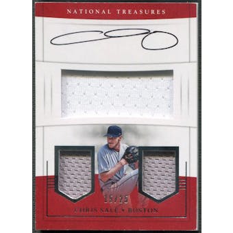 2017 Panini National Treasures #30 Chris Sale Player's Collection Signatures Jersey Auto #15/25