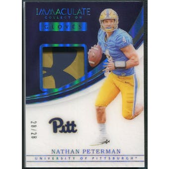 2017 Immaculate Collection Collegiate #33 Nathan Peterman Rookie Glove #28/28