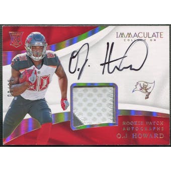 2017 Immaculate Collection #123 O.J. Howard Gold Rookie Patch Auto #09/25