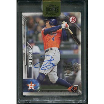 2017 Topps Archives Signature Series #36 George Springer '16 Bowman Auto #11/99