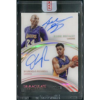 2015/16 Immaculate Collection #22 D'Angelo Russell & Kobe Bryant Dual Auto #20/49