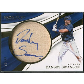 2017 Immaculate Collection #4 Dansby Swanson Immaculate Bats Rookie Auto #59/99