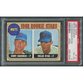 1968 Topps Baseball #177 Nolan Ryan Rookie PSA 4 (VG-EX)