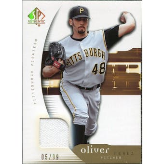 2005 Upper Deck SP Authentic Jersey Gold #74 Oliver Perez 5/99