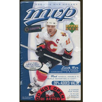 2005/06 Upper Deck MVP Hockey 12 Pack Box