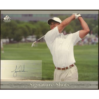 2005 SP Signature Shots #T1 Tiger Woods Full Swing 8x10 Auto SP