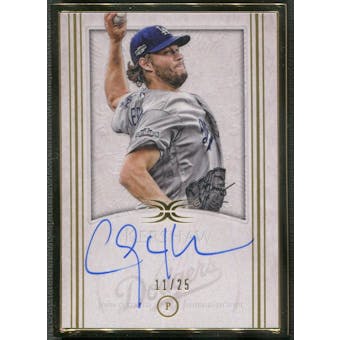 2017 Topps Definitive Collection #DCFACK Clayton Kershaw Gold Framed Auto #11/25