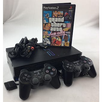 Sony PlayStation 2 (PS2) System W/ 2 Controllers & GTA Vice City!
