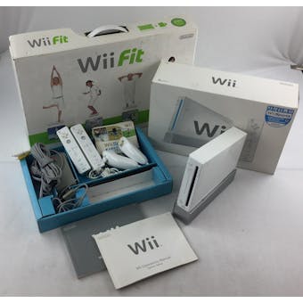 Nintendo Wii System Boxed Complete & Wii Fit in Box!