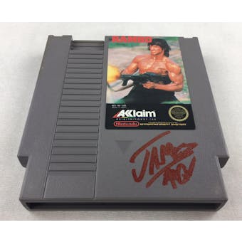 Nintendo (NES) Rambo AVGN James Rolfe Red Autograph Cart