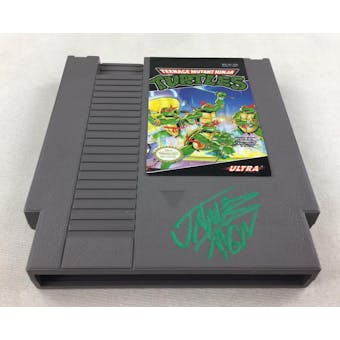 Nintendo (NES) Teenage Mutant Ninja Turtles AVGN James Rolfe Green Autograph Cart