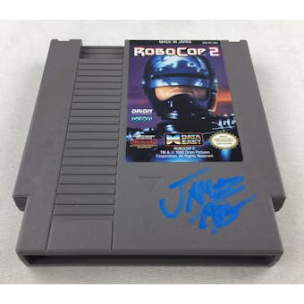 Nintendo (NES) RoboCop 2 AVGN James Rolfe Blue Autograph Cart
