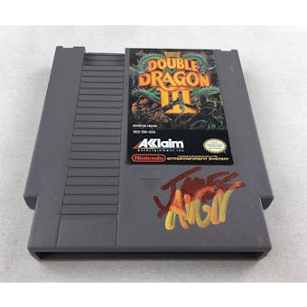 Nintendo (NES) Double Dragon III AVGN James Rolfe Red/Yellow Autograph Cart