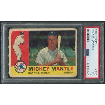 1960 Topps Baseball #350 Mickey Mantle PSA 1 (PR)