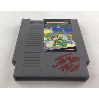 Nintendo (NES) Teenage Mutant Ninja Turtles AVGN James Rolfe Red Autograph Cart