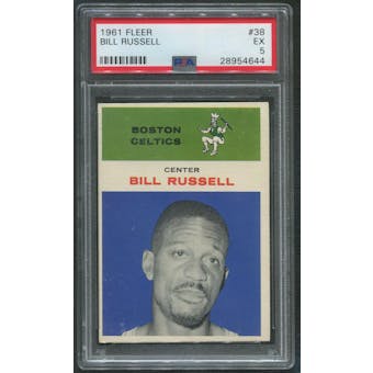 1961/62 Fleer Basketball #38 Bill Russell PSA 5 (EX)