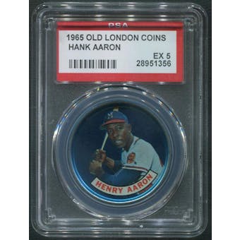 1965 Old London Coins Baseball Hank Aaron PSA 5 (EX)