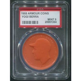 1955 Armour Coins Baseball Yogi Berra Orange PSA 9 (MINT)