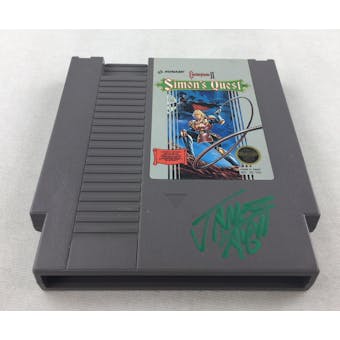 Nintendo (NES) CastleVania II Simon's Quest AVGN James Rolfe Green Autograph Cart