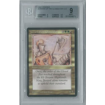 Magic the Gathering Legends Jerrard of the Closed Fist BGS 9 (9, 8.5, 9, 9.5)