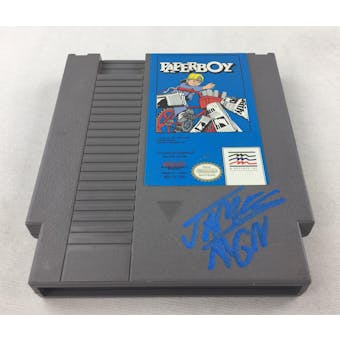Nintendo (NES) Paperboy AVGN James Rolfe Blue Autograph Cart