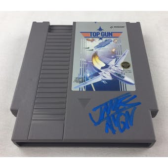 Nintendo (NES) Top Gun AVGN James Rolfe Blue Autograph Cart