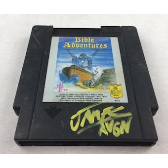Nintendo (NES) Bible Adventures AVGN James Rolfe Yellow Autograph Cart