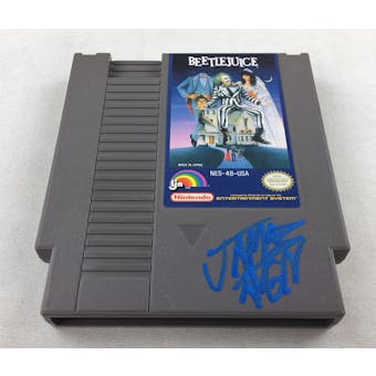 Nintendo (NES) Beetlejuice AVGN James Rolfe Blue Autograph Cart