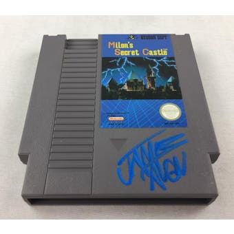 Nintendo (NES) Milon's Secret Castle AVGN James Rolfe Blue Autograph Cart