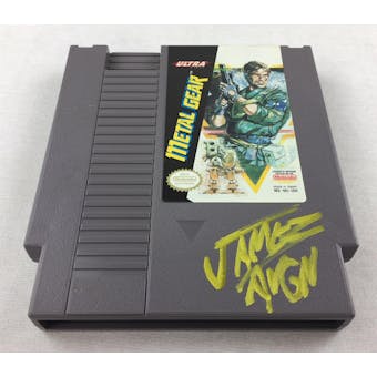 Nintendo (NES) Metal Gear AVGN James Rolfe Yellow Autograph Cart