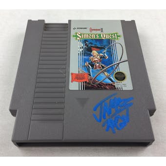 Nintendo (NES) CastleVania II Simon's Quest AVGN James Rolfe Blue Autograph Cart