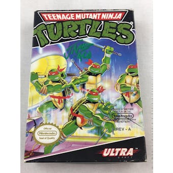Nintendo (NES) Teenage Mutant Ninja Turtles AVGN James Rolfe Green Autographed Box Complete