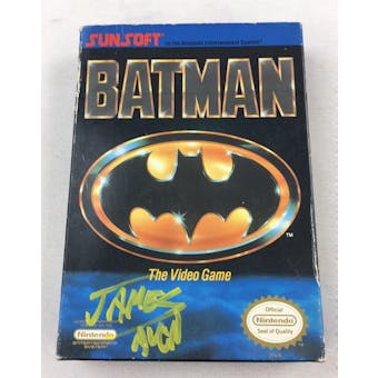 Nintendo (NES) Batman AVGN James Rolfe Yellow Autographed Box Complete