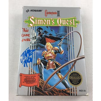 Nintendo (NES) CastleVania II Simon's Quest AVGN James Rolfe Blue Autograph Box Complete