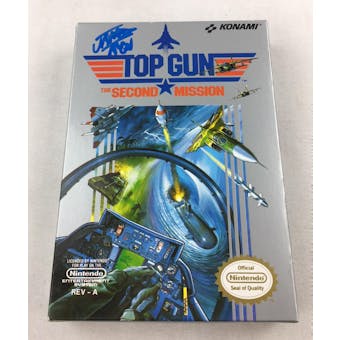Nintendo (NES) Top Gun The Second Mission AVGN James Rolfe Blue Autograph Box Complete