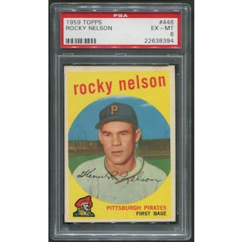 1959 Topps Baseball #446 Rocky Nelson PSA 6 (EX-MT)