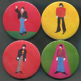 1968 King Features U.K. Beatles Yellow Submarine Button Set Of 4