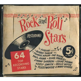 1959 Nu-Cards Rock And Roll Stars 5-Cent Display Box