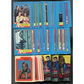 1983 Topps A-Team Complete Set With Stickers & 3 Packs (NM-MT)