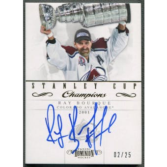 2011/12 Dominion #10 Ray Bourque Stanley Cup Championship Signatures Auto #02/25