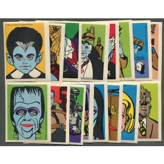 1964 Leaf Munsters Sticker Complete Set (NM-MT) With Wrapper