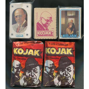 1975 Monty Gum Kojak Base Puzzle & Playing Cards Master Set (NM-MT)