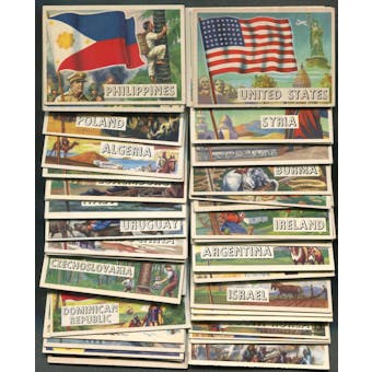 1956 Topps Flags Of The World Complete Set (EX-MT+) With Wrapper